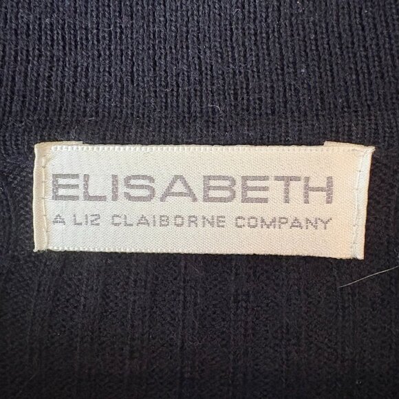 VTG 90s Liz Claiborne Wool Blend Midi Sweater Dress Ribbed Knit Long Sleeve L - Picture 11 of 13